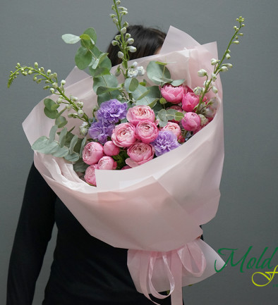 Buchet cu trandafiri Silvia Pink "Simbolul iubirii" foto 394x433